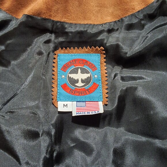 Renegade Spirt Womens Suede Leather Western Wear Brown Fringe Embellished Jacket - Picture 5 of 7